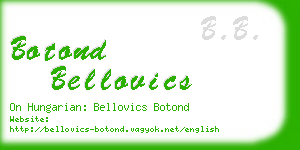 botond bellovics business card